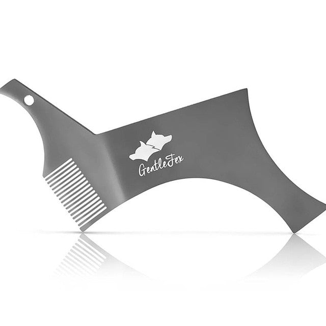 All-in-one Stainless Steel Beard Shaping and Styling Template Comb Tool 100% Premium Quality Stencil for Men's Beard Shaving