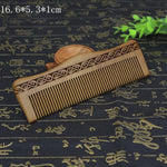 Handcrafted Peach Wood Comb Wooden hair comb 100% Natural Bamboo Comb-Anti Static Flower-Fine Tooth for Hair,Beard, Mustache