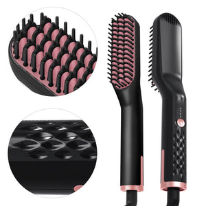 3 in1 Beard Straightener Quick Heater Electric Straightener Curls Hair Comb Brush Men Women Multifunctional Hair Styling Tool