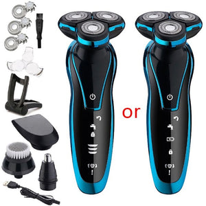 Men Electric Shaver Floating Razor Wet Dry Waterproof Cordless USB Rechargeable Beard Trimmer Washable