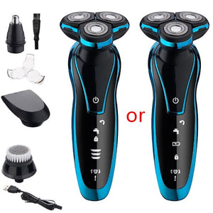 Men Electric Shaver Floating Razor Wet Dry Waterproof Cordless USB Rechargeable Beard Trimmer Washable