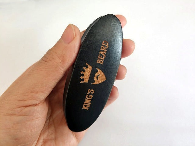 Men's Shaving Brush Portable Mini Boar Bristle Beard Brush Mustache Beard Care Engrave Logo 8x4cm