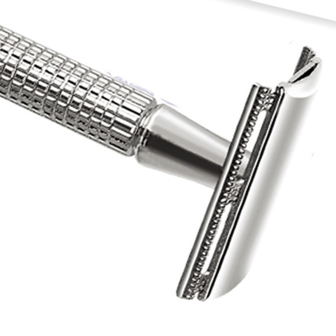 Men'S Traditional Double-Edge Blade Safety Razor Hair Beard Silver Manual Shaver