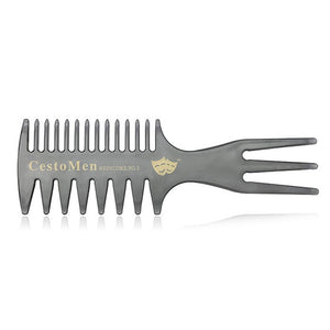 1Pcs  Handle Grip Large Tooth Detangling Curly Hair Comb Back Head Styling Beard Oil Comb Men Hairdressing Wide Teeth Comb